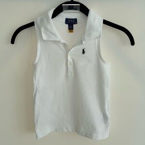 Polo Ralph Lauren Girls Sleeveless Polo T-Shirt size 6 in White